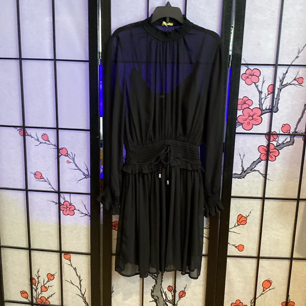 Sophisticated black dress sheer with slip/ shell underneath. Only worn once